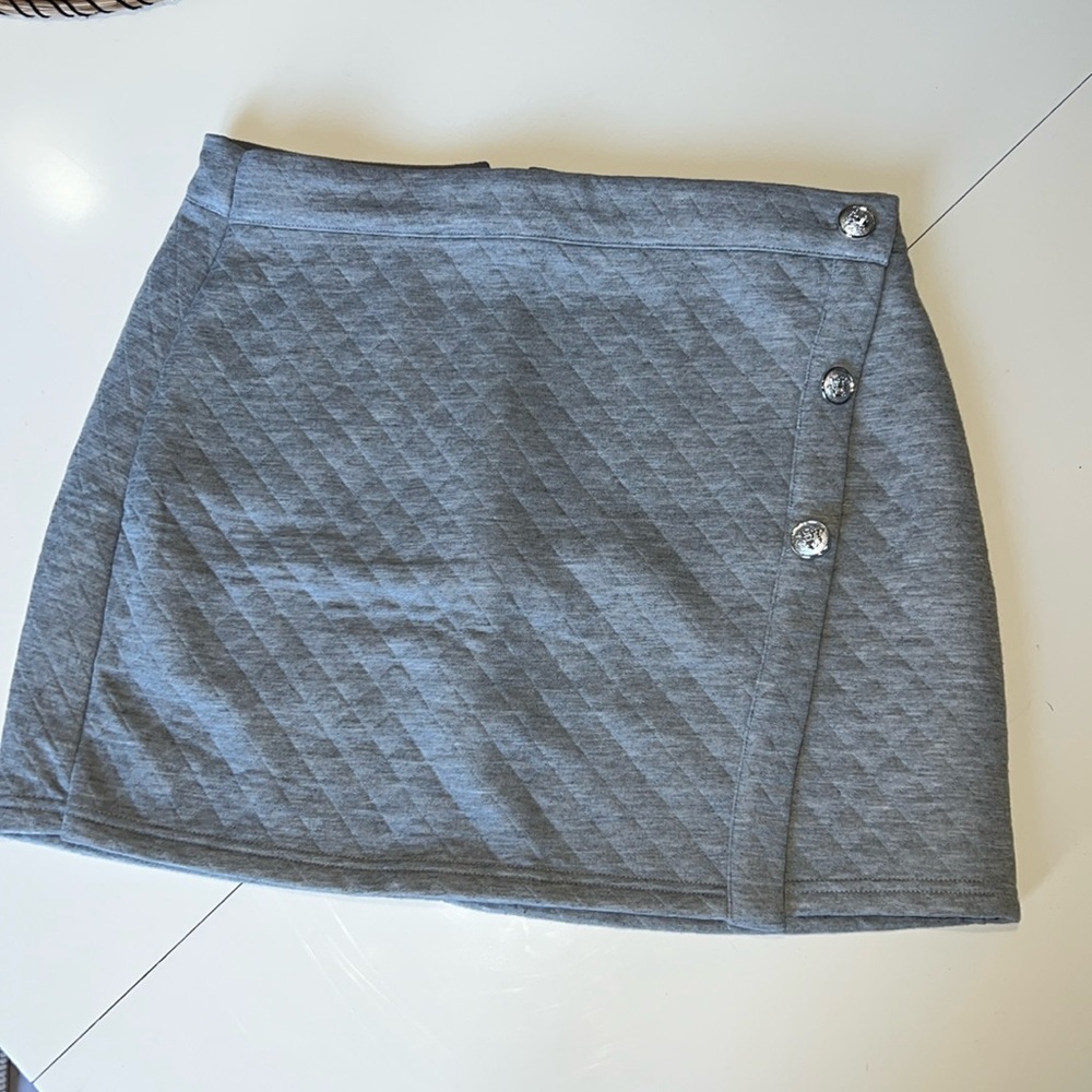 Aqua quilter zipper skirt sz 6 with pockets